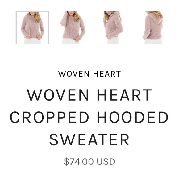 Woven heart hoodie! - Picture 4 of 4